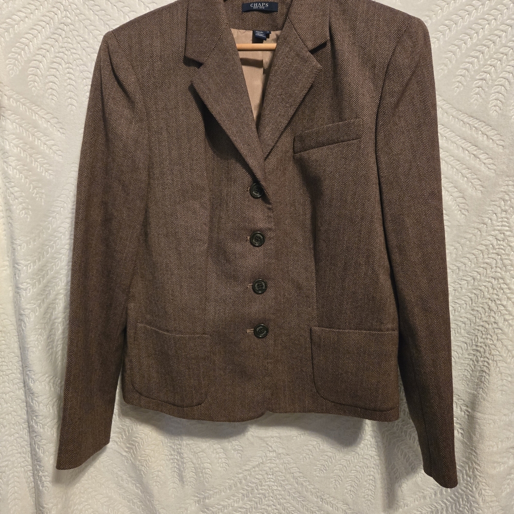Chaps Dark Brown Blazer